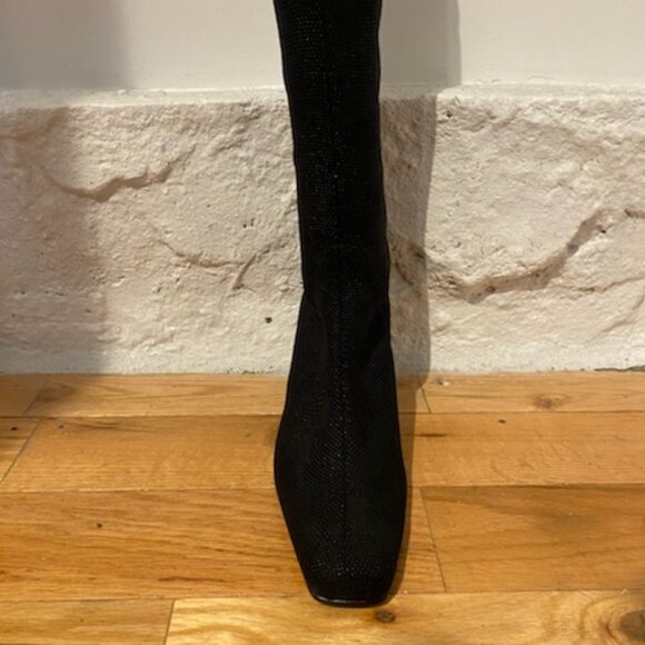 FRANCE MODE BLACK HIGH HEEL BOOT MONTANA - Picture 5 of 5